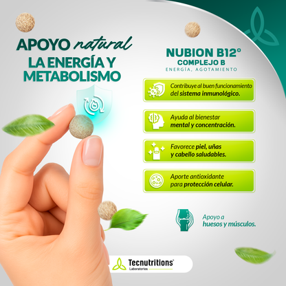 Tableta Granel Nubion B12® Complejo B Energía, Agotamiento