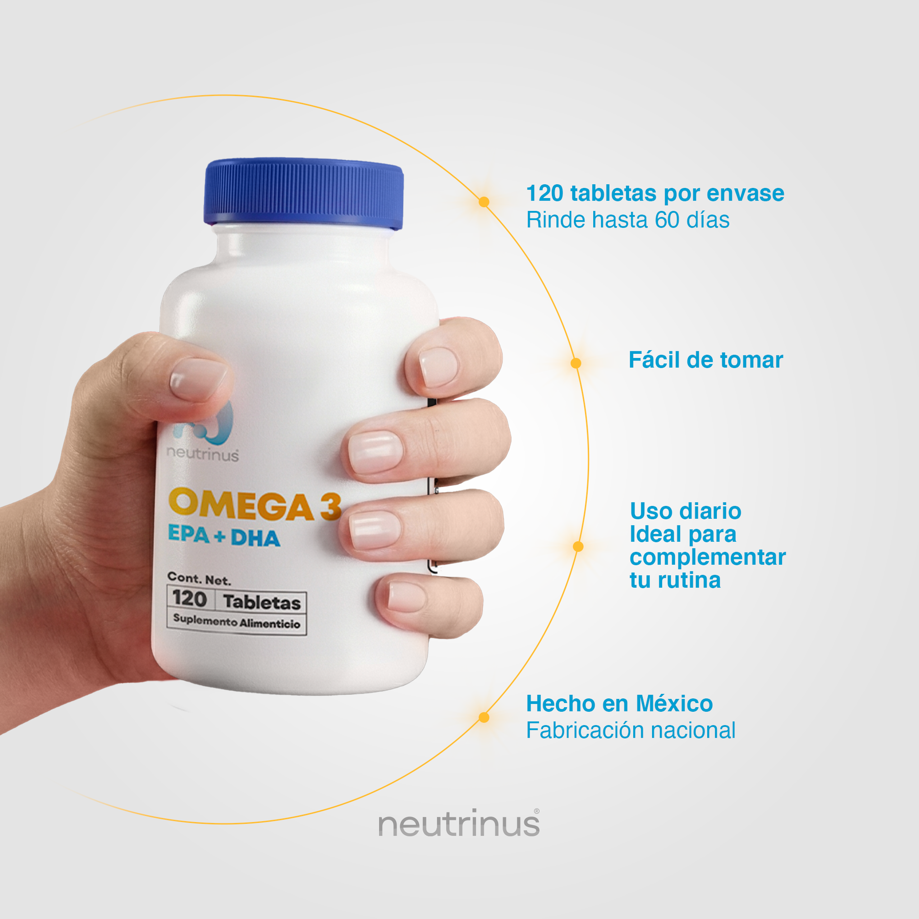 Omega 3 – Corazón, Cerebro y Bienestar | Neutrinus Plus 120 Tabletas
