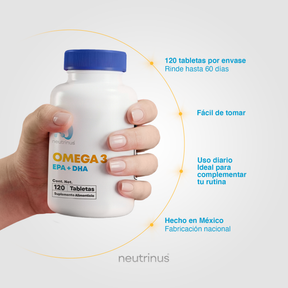 Omega 3 – Corazón, Cerebro y Bienestar | Neutrinus Plus 120 Tabletas