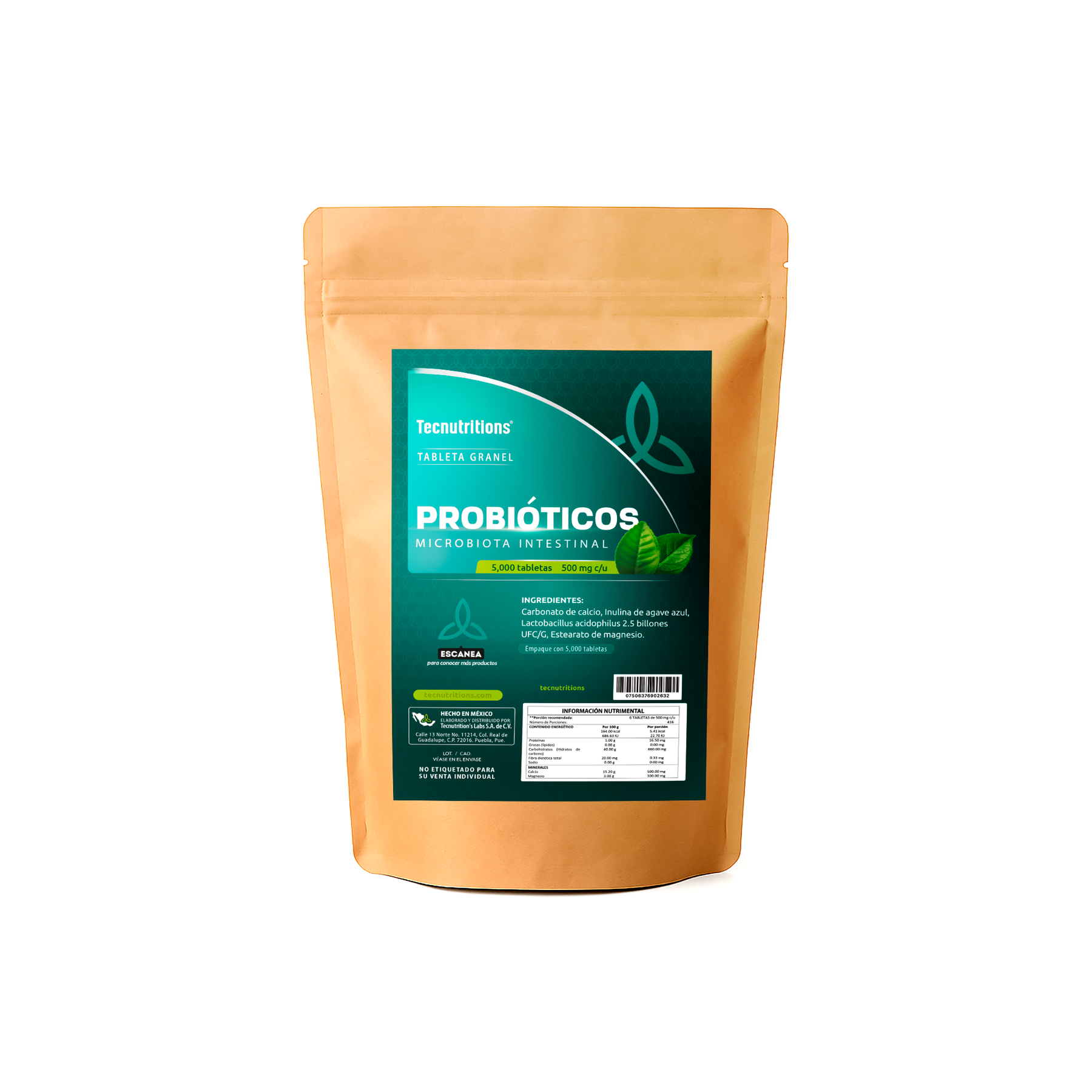 Tableta Granel Probióticos Microbiota Intestinal