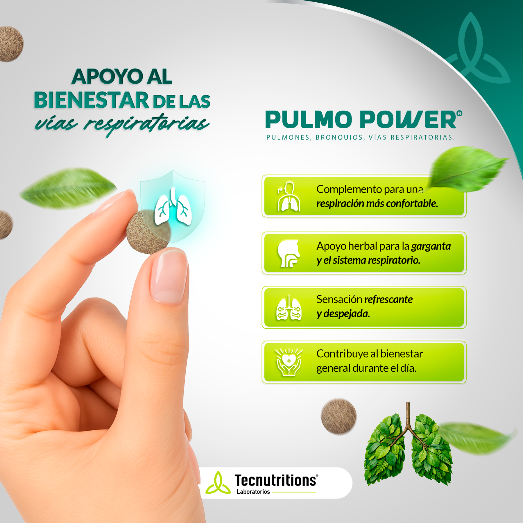 Tableta Granel Pulmo Power® Pulmones, Bronquios Vías Resp