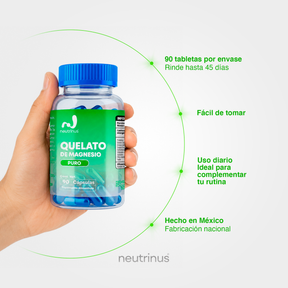 Quelato de Magnesio – Relajación, Estrés y Descanso | Neutrinus Plus 90 Cápsulas