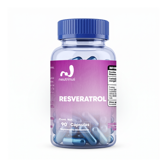 Resveratrol – Antioxidante y Salud Cardiovascular | Neutrinus Plus 90 Cápsulas