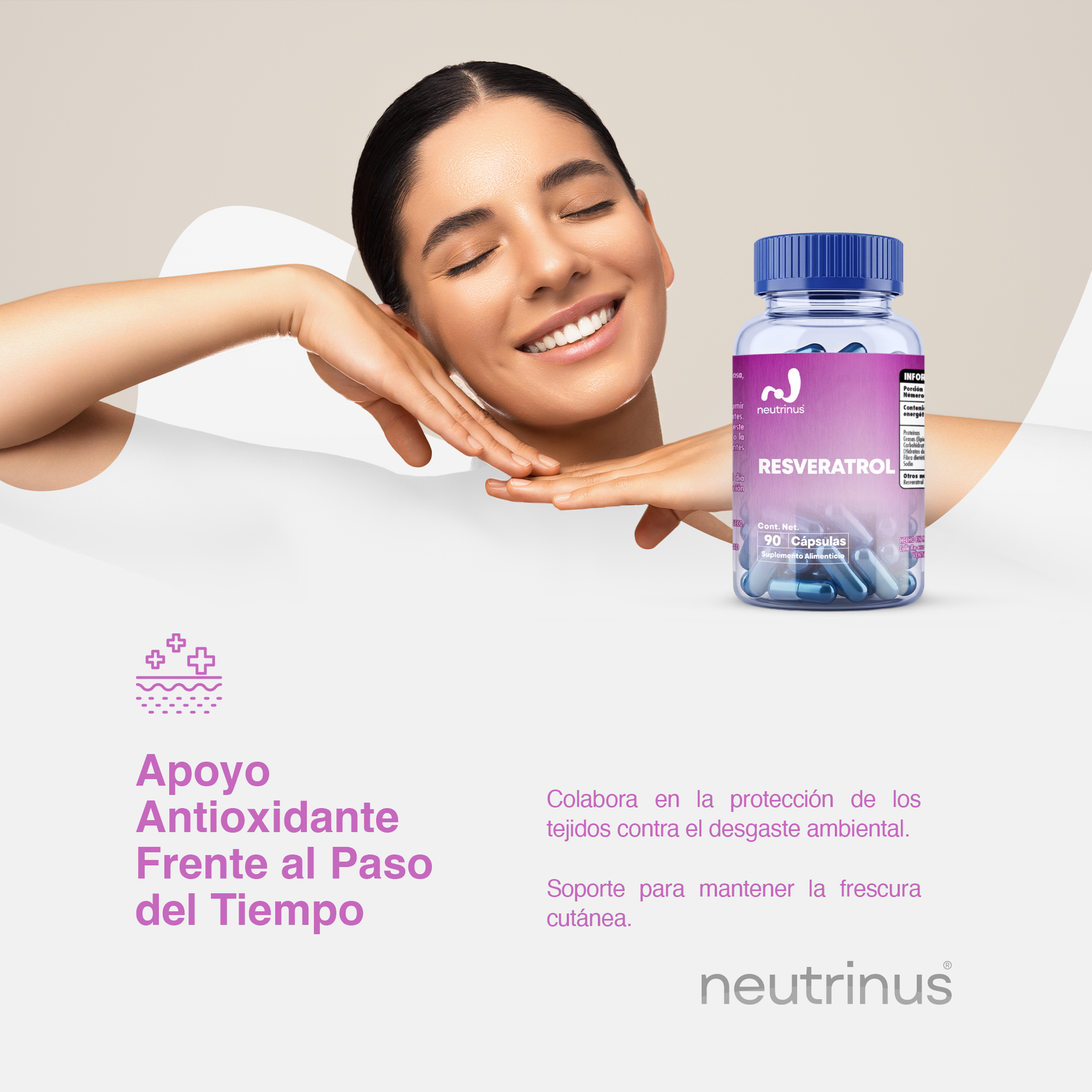 Resveratrol – Antioxidante y Salud Cardiovascular | Neutrinus Plus 90 Cápsulas