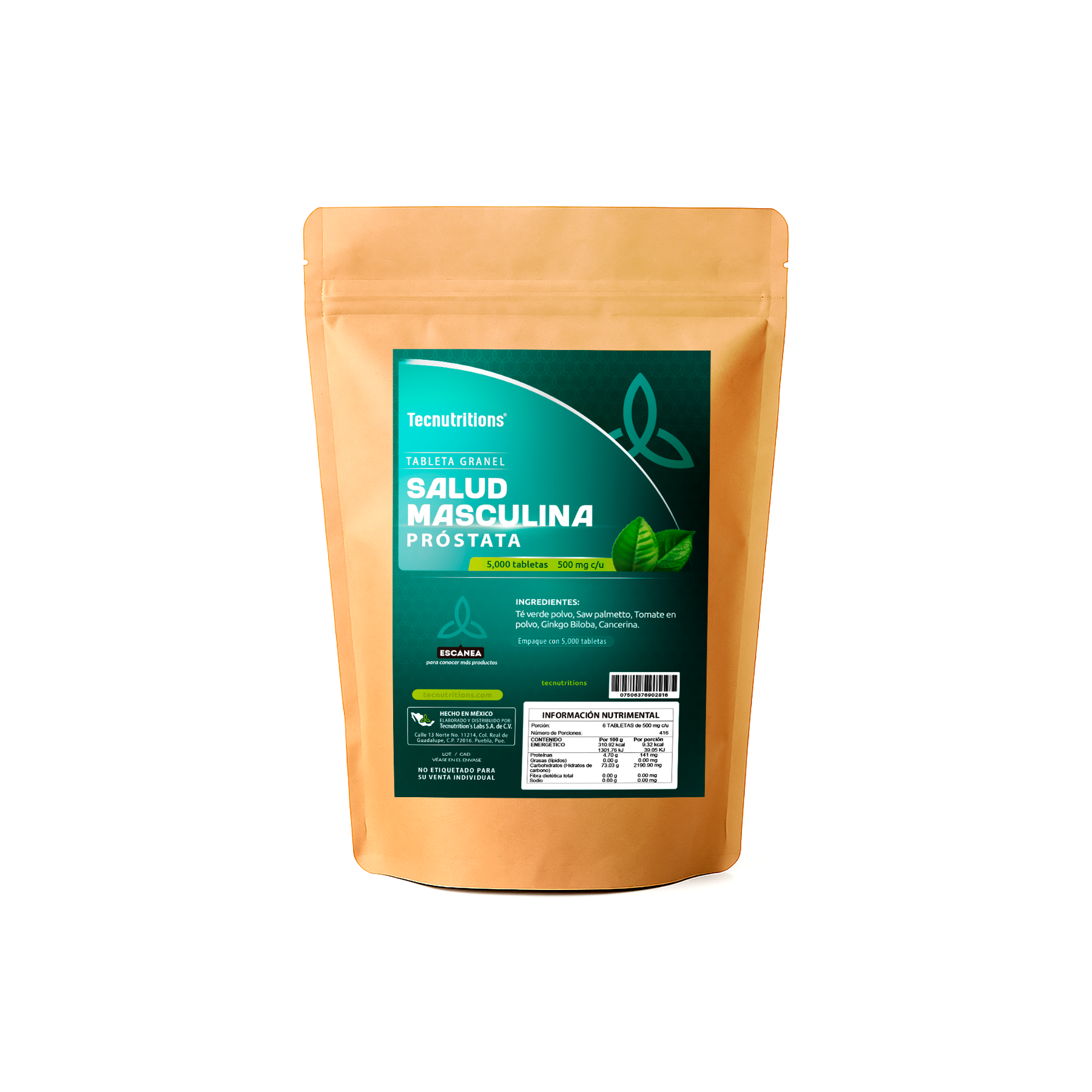 Tableta Granel Salud Masculina De La Próstata
