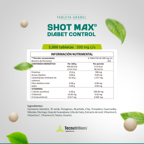 Tableta Granel Shot Max® Diabet Control Diabetes