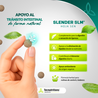 Tableta Granel Slender Slm® Hojasen Estreñimient Controlpeso