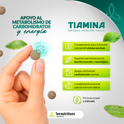 Tableta Granel Tiamina, Enfoque, Atención, Vigilia
