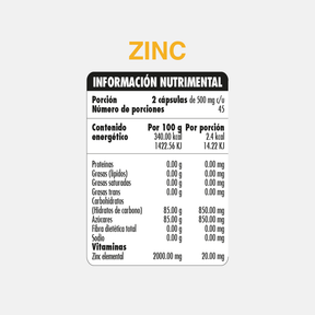 Zinc – Defensas y Sistema Inmune | Neutrinus Plus 90 Cápsulas