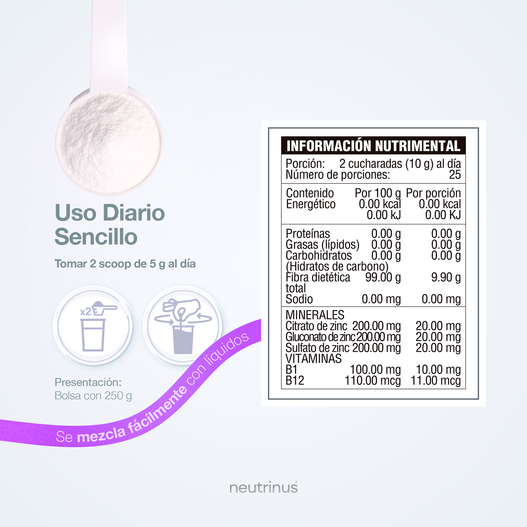 Citrato de Zinc Sabor  Mora