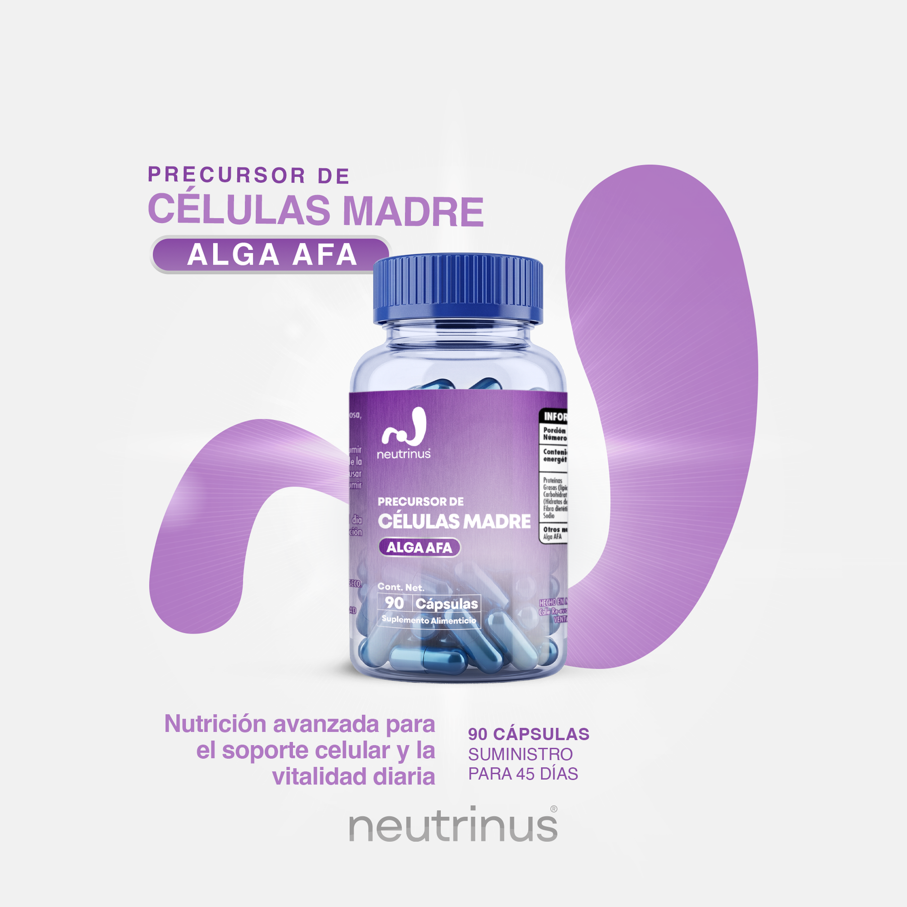 Células Madre - Bienestar Celular | Neutrinus Plus 90 Cápsulas