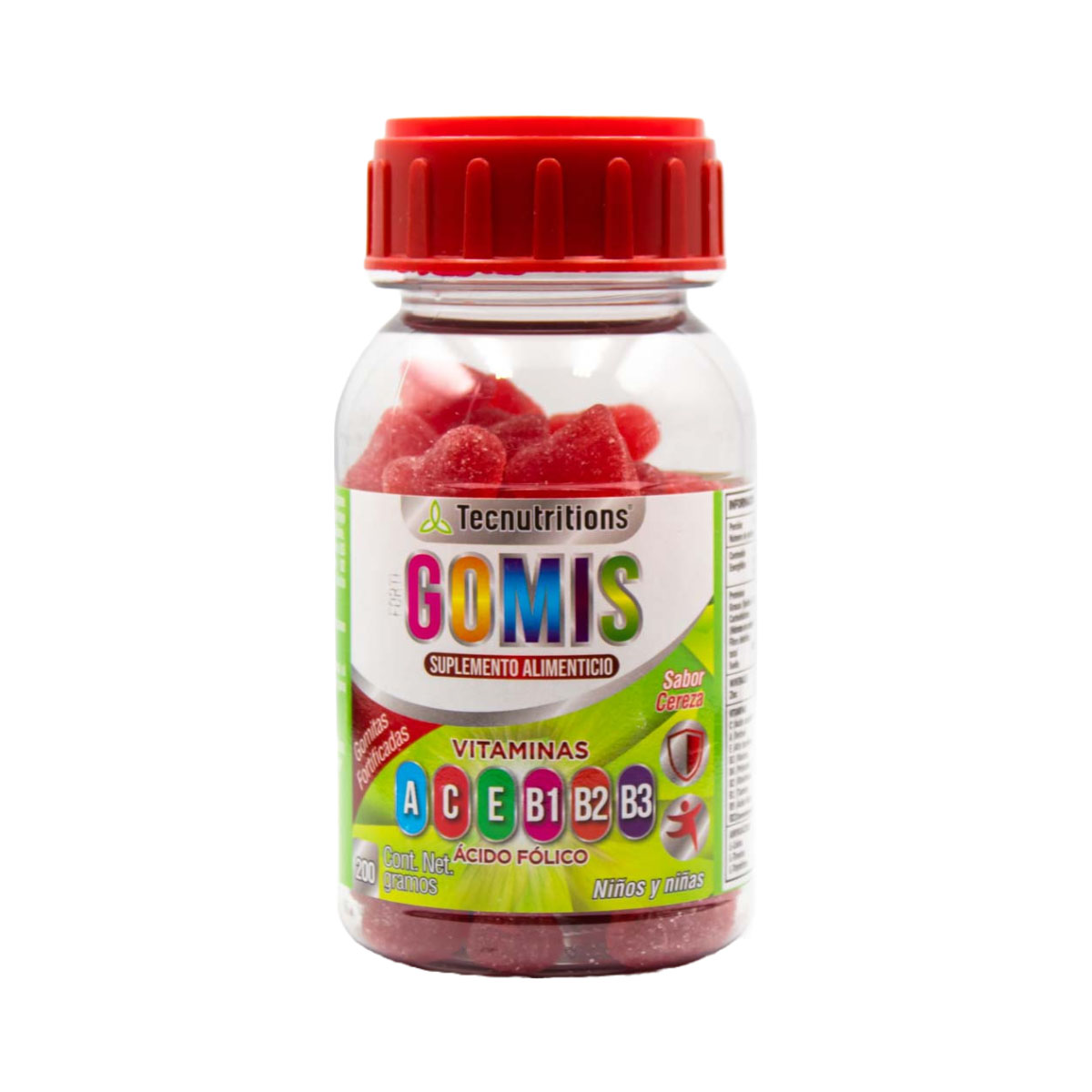 Suplemento alimenticio Fortigomis, 200 gr, con vitaminas, complejo b, zinc, multivitamínico para niños
