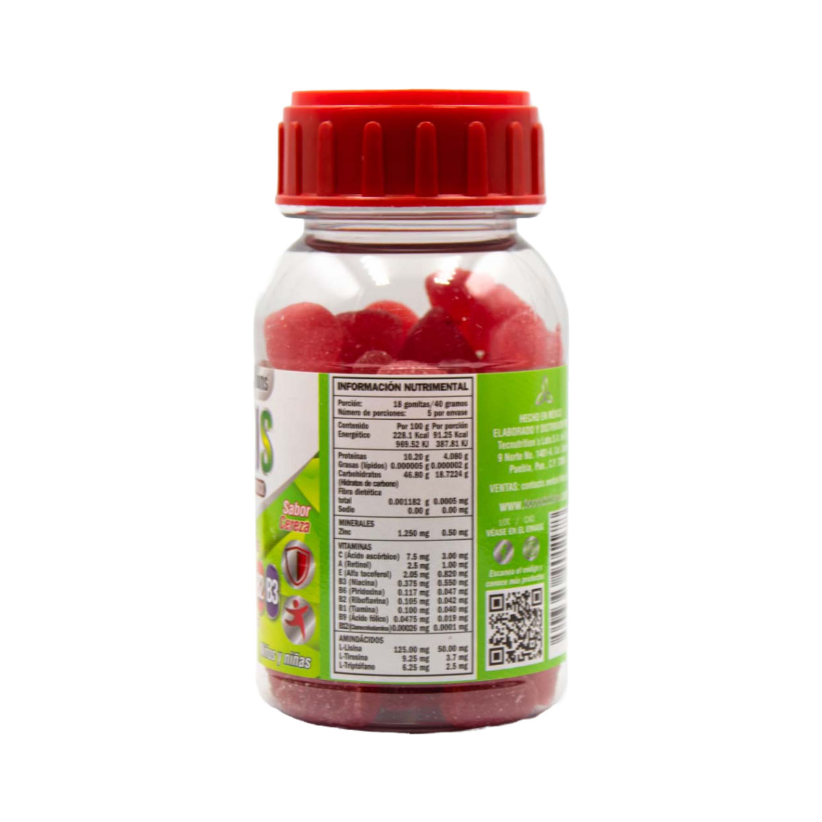 Suplemento alimenticio Fortigomis, 200 gr, con vitaminas, complejo b, zinc, multivitamínico para niños