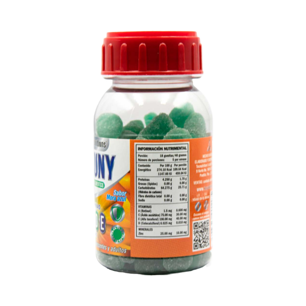 Gummies for adolescents and adults with vitamins and minerals, Mandarinmuny, 200 gr