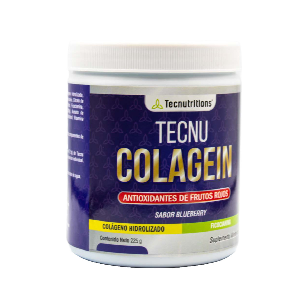 Suplemento alimenticio Tecnu Colagein, 225 gr, con colágeno hidrolizado, ficocianina